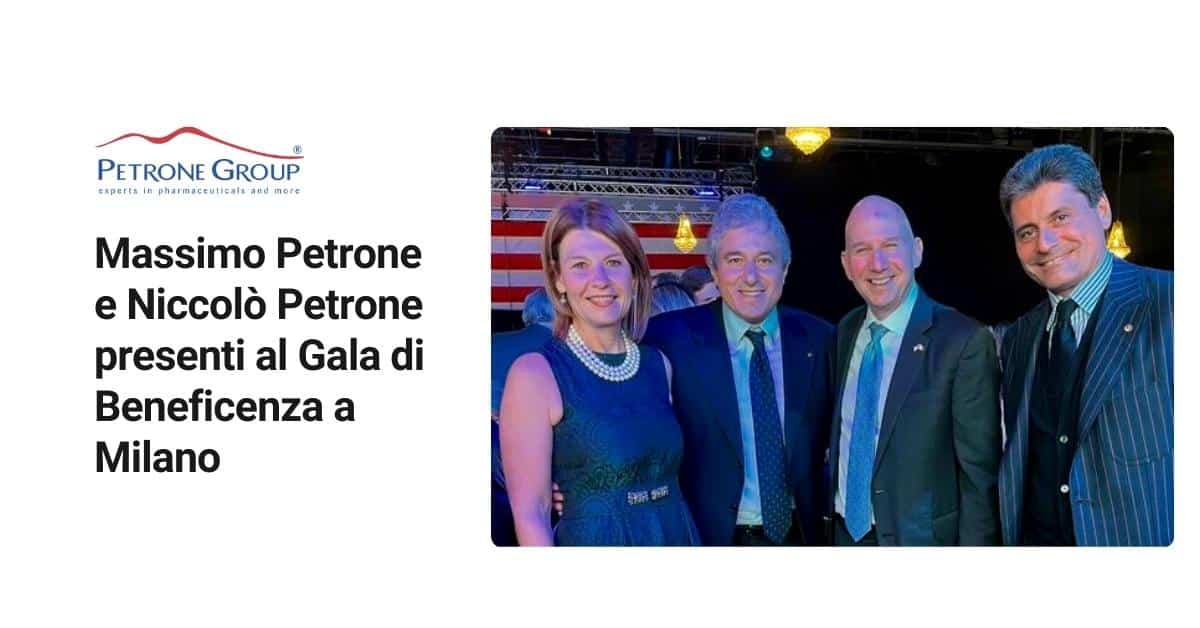 massimo petrone e niccolò petrone presenti al gala di beneficenza a milano